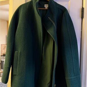 J. Crew Green City Coat Size 12